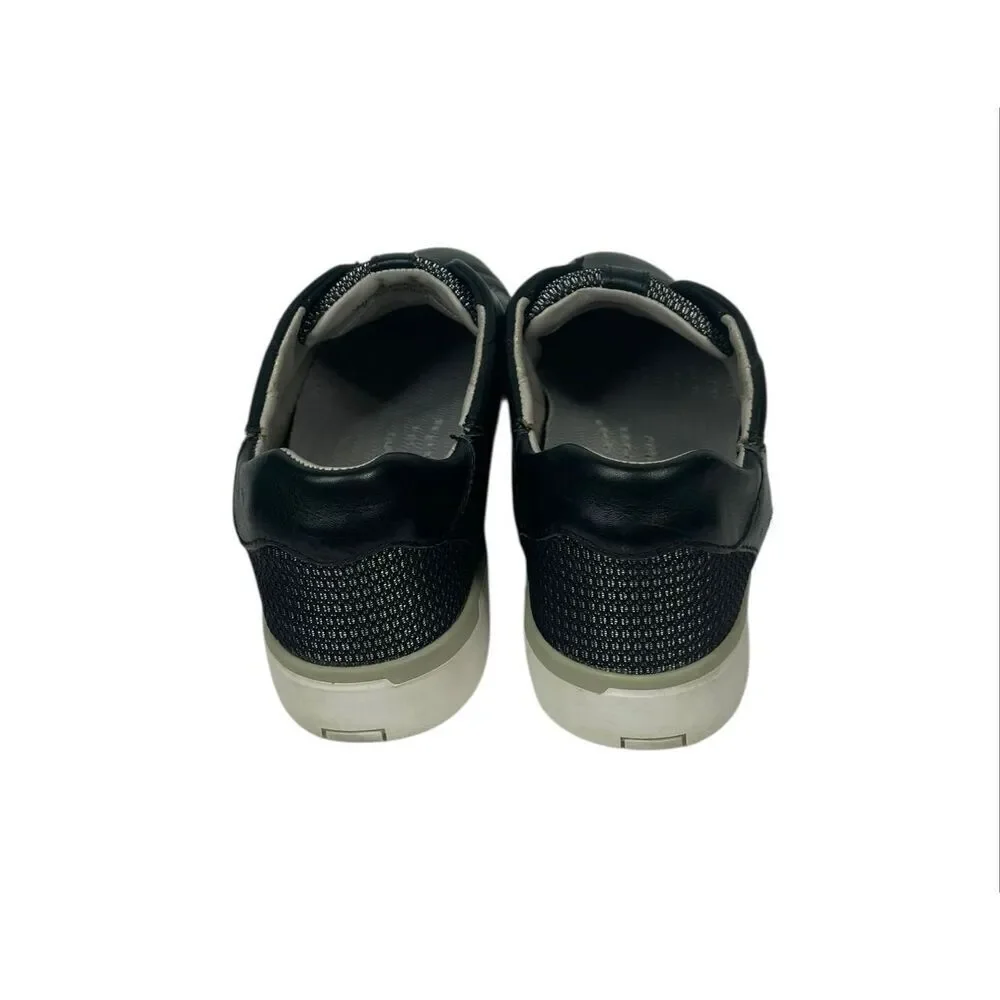 Kizik Black Leather Hands Free Slip On Shoes Sneaker Women 8.5 W ~ Wide Comfort
